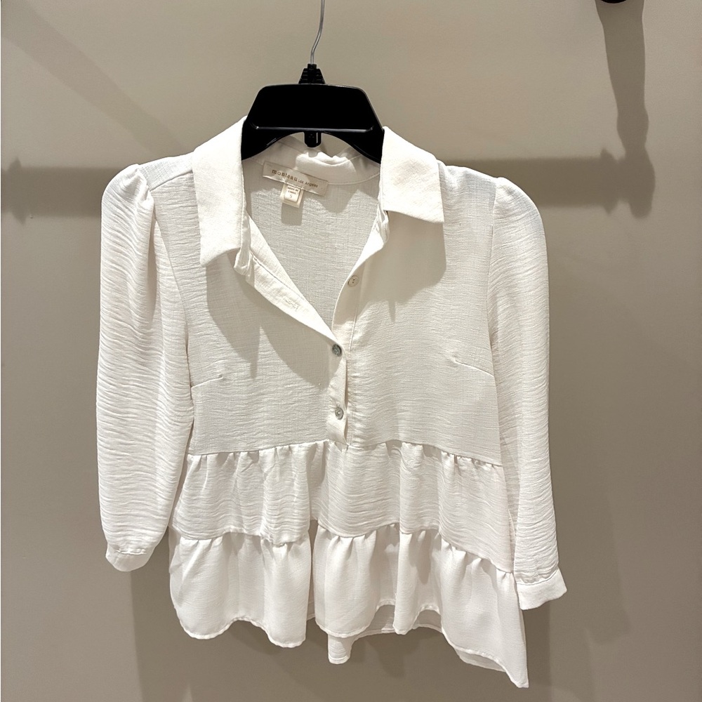 White boho blouse